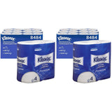 Kleenex Premium toalettpappersrullar 8484, toalettpapper 24 rullar X 160 puffade ark, 4-lagers toalettpapper, 100 % ren fiber, hög kvalitet, rivtålig och mjuk (2-pack)