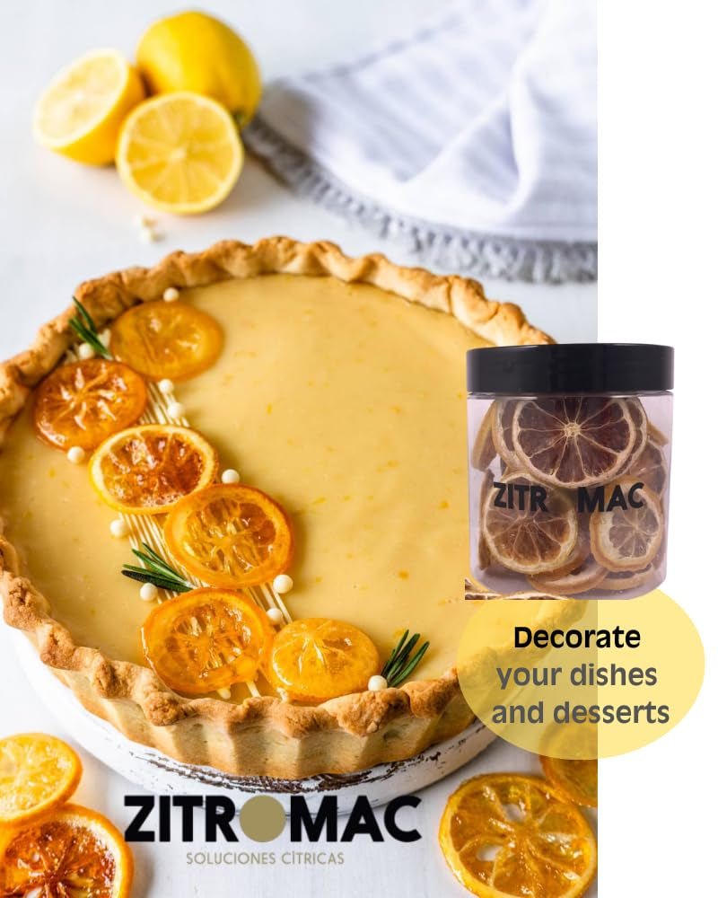 45 g torkade citronskivor, torkade fruktskivor för cocktails, torkade citroner för juldekoration, glögg, te, bakning|100 % naturliga torkade citroner Torkade produkter Naty Shop
