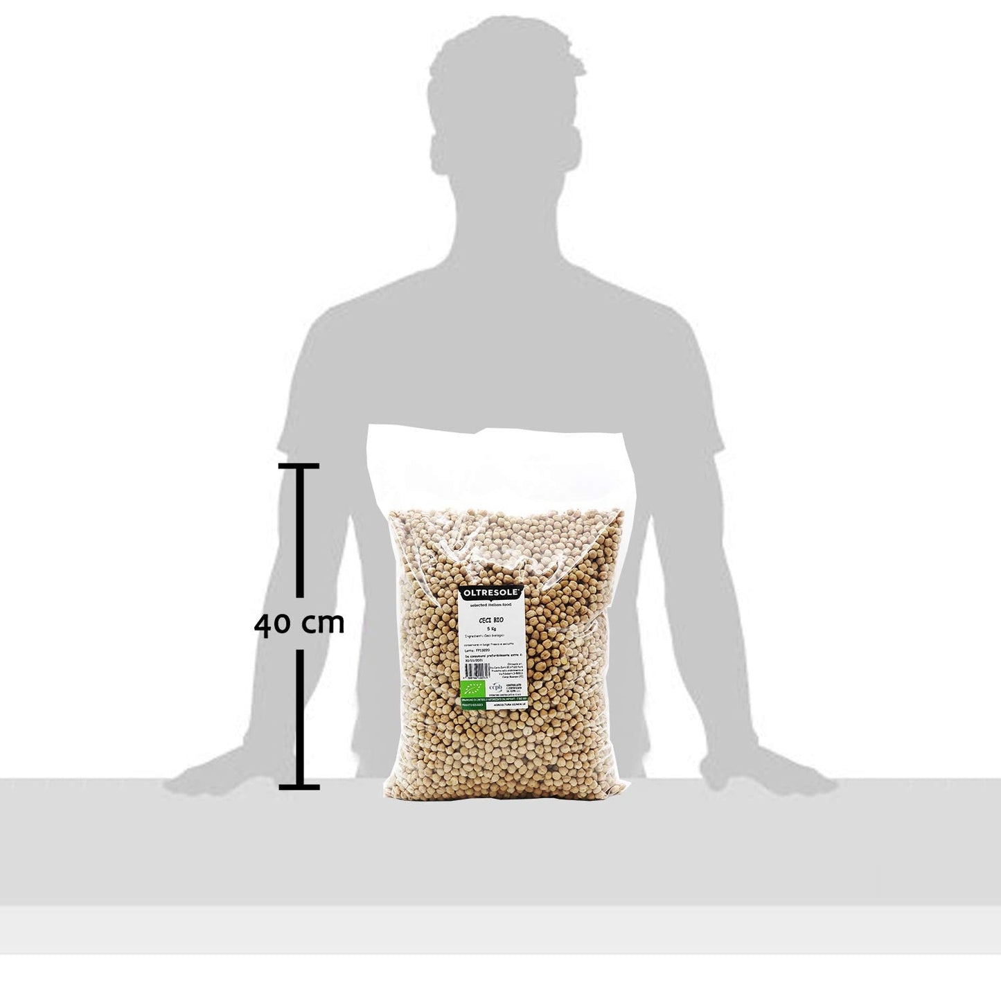 , 5 kg ekologiska kikärter, ekologiska torkade baljväxter från kontrollerad odling, spannmål Naty Shop