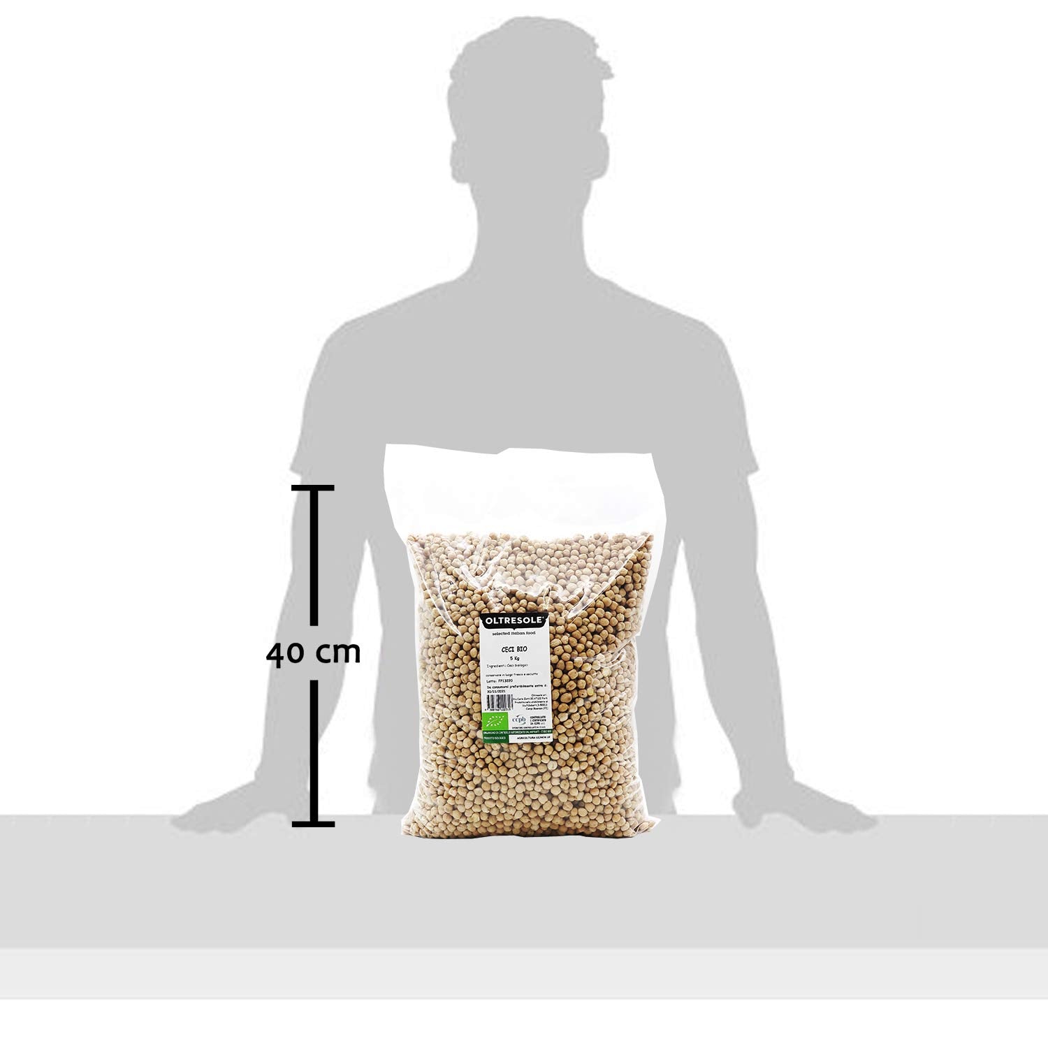 , 5 kg ekologiska kikärter, ekologiska torkade baljväxter från kontrollerad odling, spannmål Naty Shop