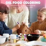 Gel matfärgning - 120 g koncentrerad matfärg för tårtdekorering, bakning, kakor, macarons - Sockerfri matfärg för drycker, tårtdekorering, DIY-slime, påskägg (vitt)