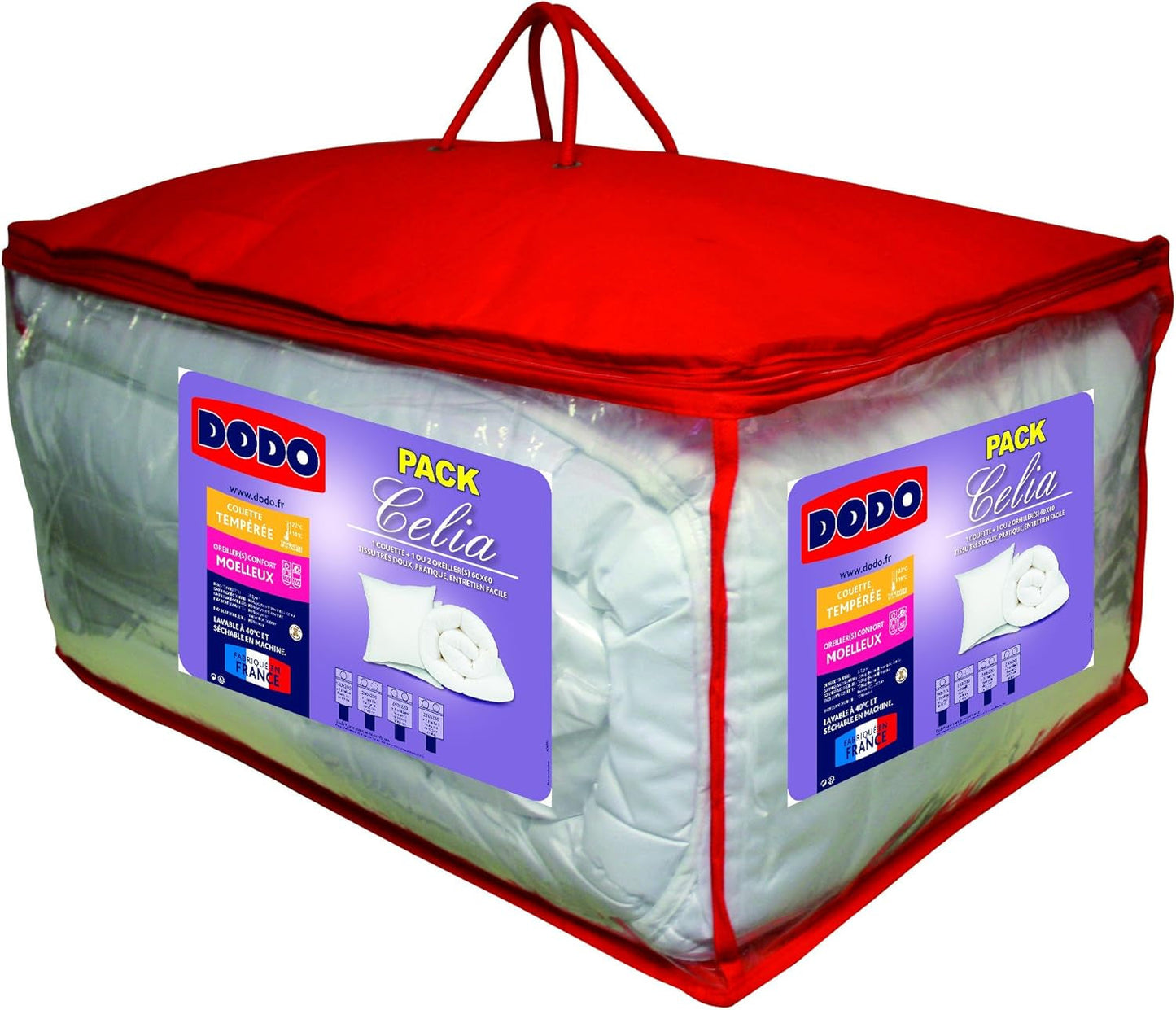 30519 220/240 Påslakan och 2 kuddar Polyester/Bomull Vit 220 X 240 Cm Täcken och täcken Naty Shop