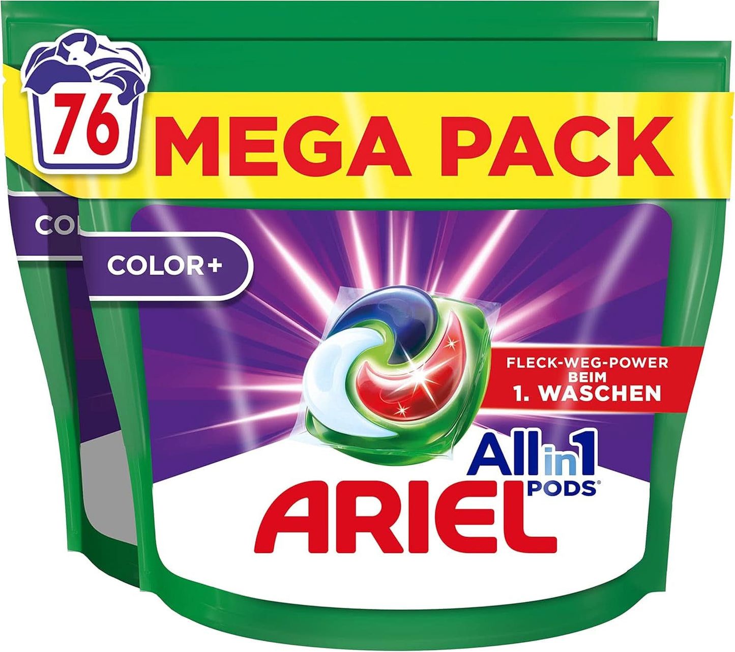 Tvättmedel Ariel PODS Allt-i-1, 76 tvättar, färgtvättmedel, ljus rengöring Tvättmedel Rufe Naty Shop 76 kapslar Modell Föregående