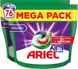 Tvättmedel Ariel PODS Allt-i-1, 76 tvättar, färgtvättmedel, ljus rengöring Tvättmedel Rufe Naty Shop 76 kapslar Modell Föregående