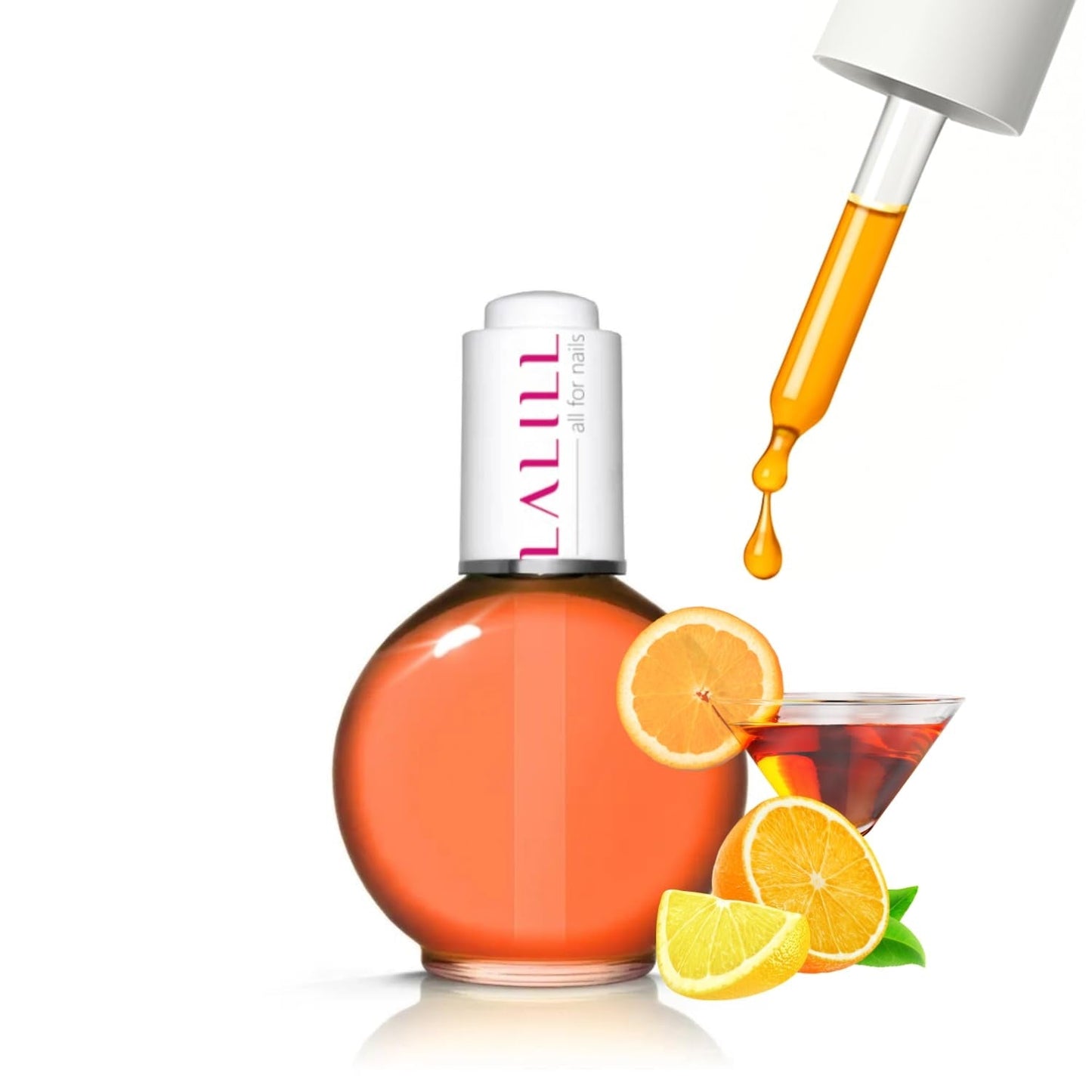 LALILL Nagelbandsolja 75Ml - Himbeere Nagelpflegeöl - Nagelöl Pflege Für Nägel Nagelhaut - SPA Maniküre Nageldesign Hände - Vegansk - Med pipett