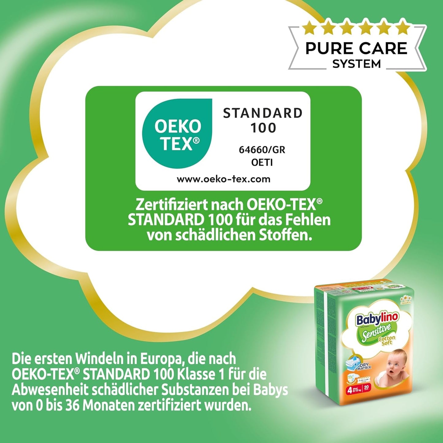 Babyblöjor Sensitive storlek 4, Maxi (8-13 kg), 20 st