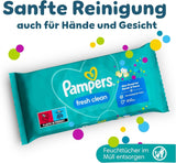 Pampers Fresh Clean Wet Wipes, 1872 våtservetter (36x52 st), lätt doftande, även lämplig för händer och ansikte