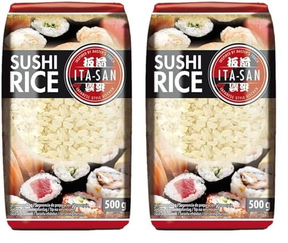 ITA-SAN Sushiris, Rundkorn, Toppkvalitet, 100 % ren variation, Snabb och enkel förberedelse, Vegansk, Halal, Glutenfri (1 x 500 g)
