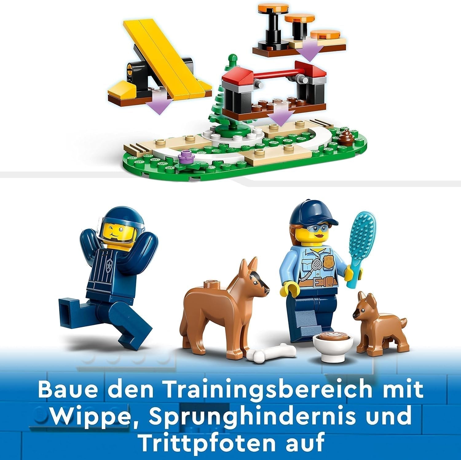 LEGO 60369 City Mobile Police Dog Training, leksakspolisbil med släp, hund- och valpfigurer, djurset för barn 5+ år Byggset Besuche den LEGO-Store