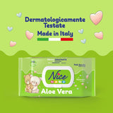 Rengöringsservetter för barn och bebisar - med aloe vera och arganolja - dermatologiskt testad - fysiologiskt pH-värde - maxiformat: paket med 72 våtservetter - Snyggt