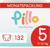 Blöjor Pillo 3 - Kartong med 168 blöjor, 6 förpackningar med 28 blöjor, storlek 3 - Midi (6-10 kg) - Blöjor för bebisar
