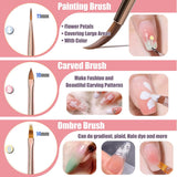 10 Stück Nagel-Art-Pinsel, Nagel-Gel-Nagellack-Malpinsel, Zeichenstift, Nagel-Liner-Pinsel Och Nagel-Dotting-Stift Für Gel-Nagellack, DIY, Maniküre, Salon Zu Hause
