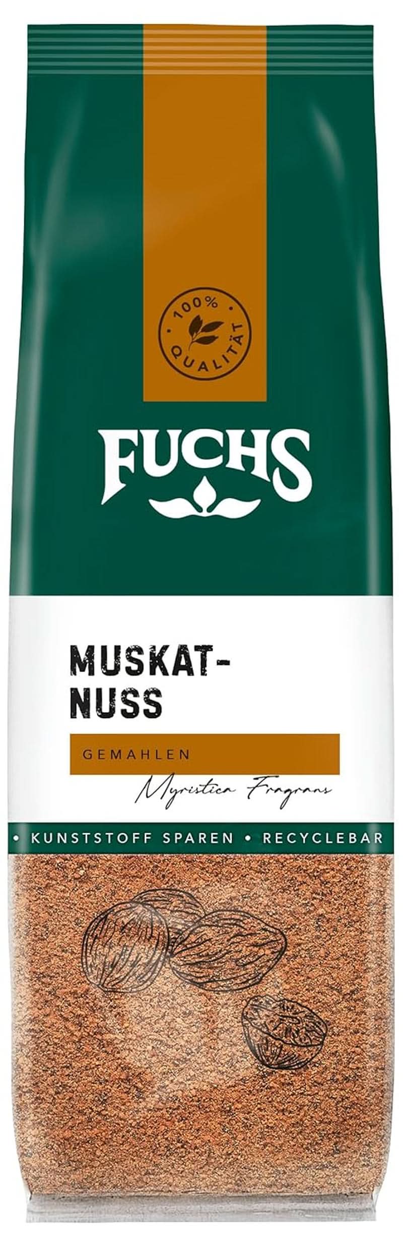 Fuchs - Malen muskotnöt, 50 gram Condimente Naty Shop
