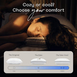 Coop Home Goods Eden Cool Justerbar Kudde King Size Justerbar Gel Infunderat Memory Foam Mjukt Lulltra-tyg som andas Perfekt för alla som sover Miljövänliga Naty Shop Standardkuddar