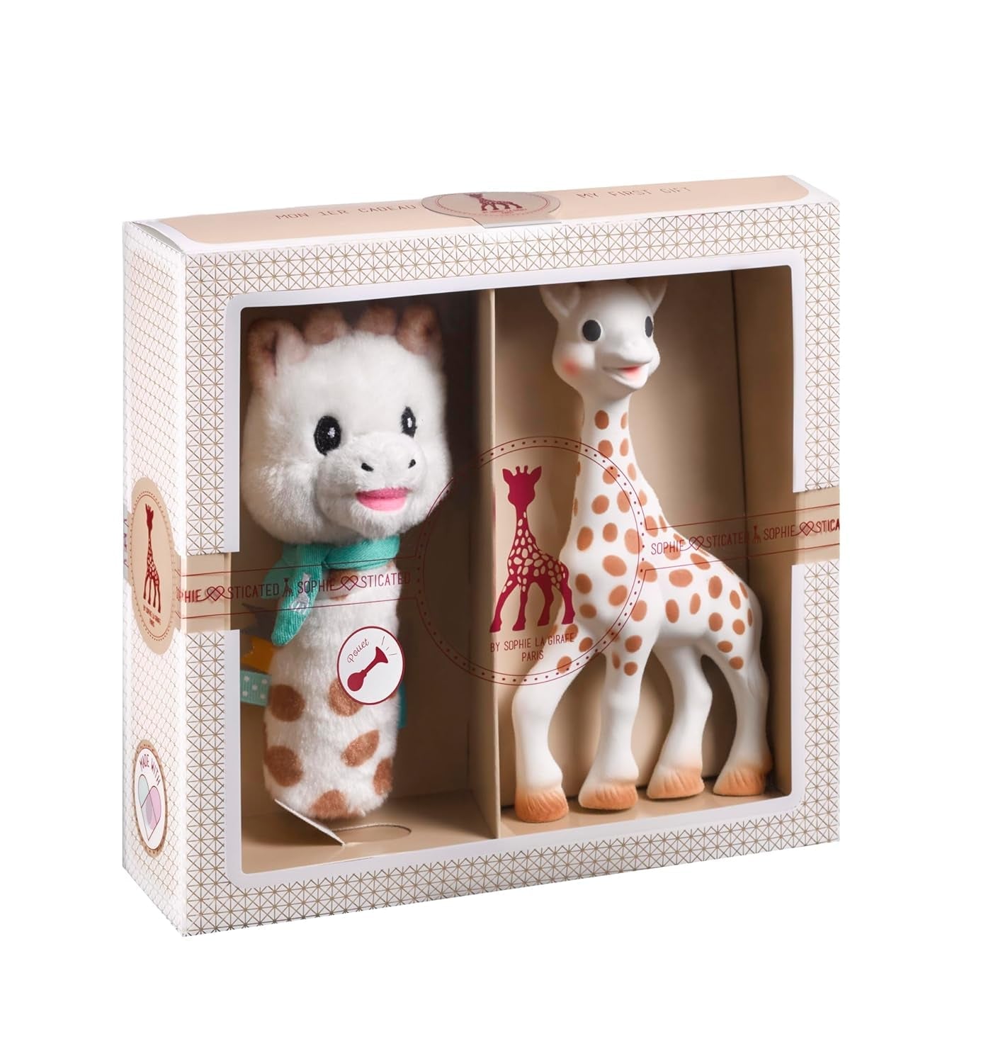 Sophie the giraffe födelsedagspresentset Sophiesticated rattling pouet 00012 Toys Bebe Naty Shop