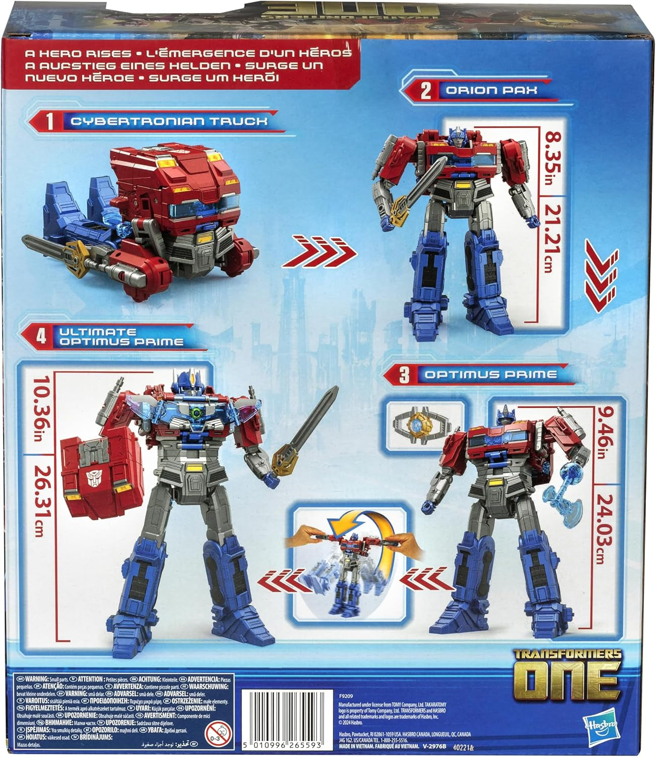 Transformers One Power Flip Optimus Prime (Orion Pax) interaktiv statyett Actionfigurer Naty Shop