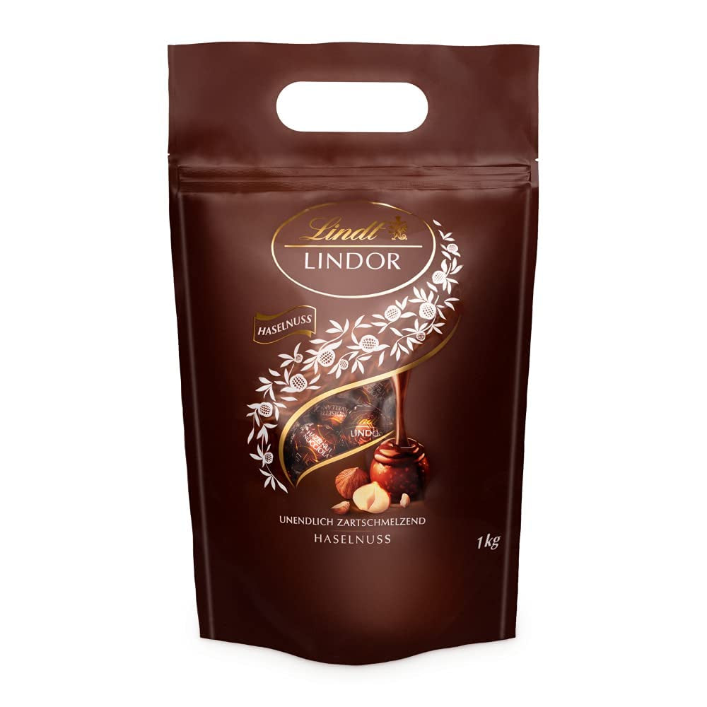 LINDOR chokladbollar med hasselnötter, 1 kg påse + Johnnie Walker sherryfat 0,7 liter