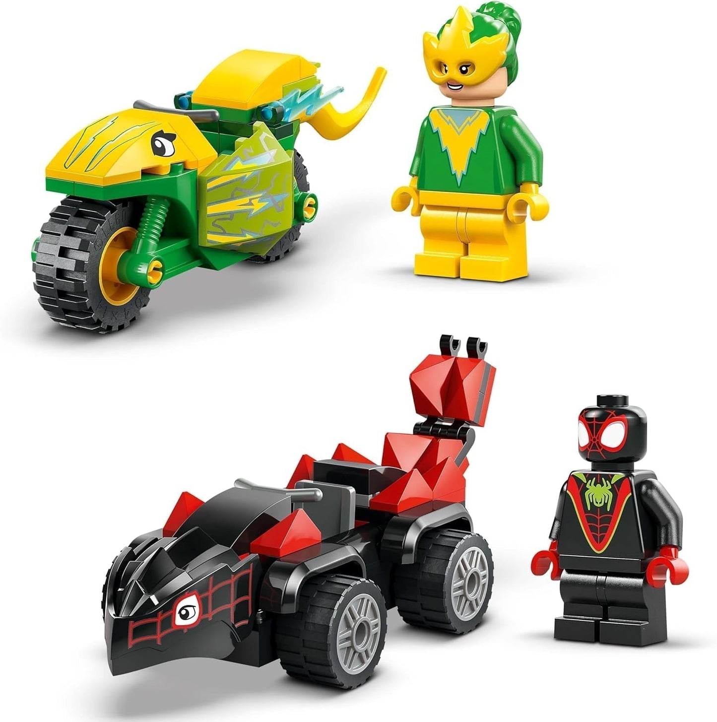 LEGO Marvel Action Kul Med Spin Och Elektro I Sin Dino Speedsters, Byggbar Superhjältebil För Pojkar Och Flickor Från 4 År, Hjälteset Med Leksaksbil, Spidey Och Hans Super Vänner 11198 Byggset Beuche den LEGO-Store