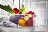 Burk för matförvaring KLIP IT System | 9,67 l | stapelbar och lufttät förvaringsburk med lock, lämplig för kyl/frys | BPA-fri plast | blå klipp | 1 st (paket med 4) Naty Shop matförvaringslådor