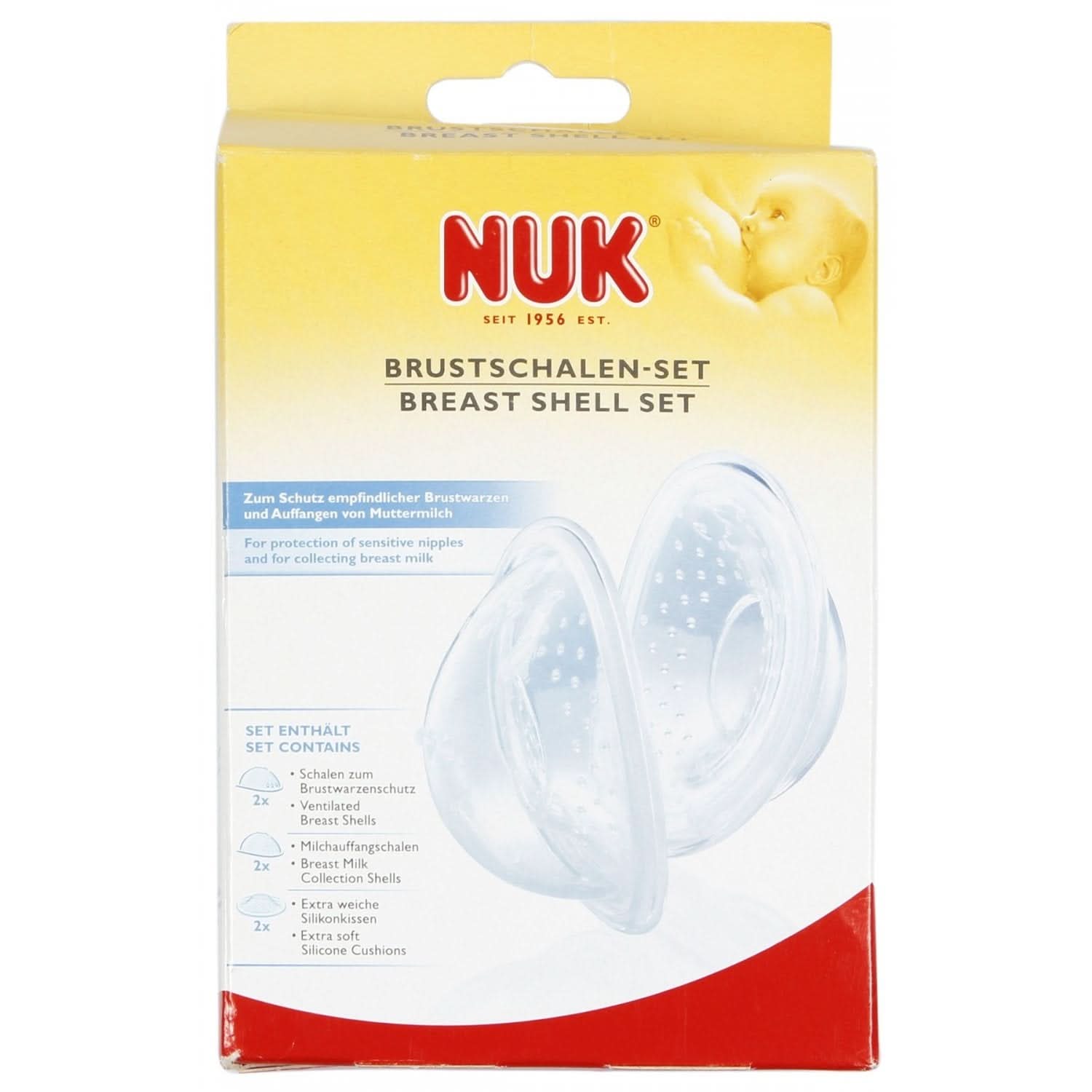 NUK Brustchalen-Set, 6-Teiliges Komplett-Set Tillbehör Mat och Amning Bebe Naty Shop