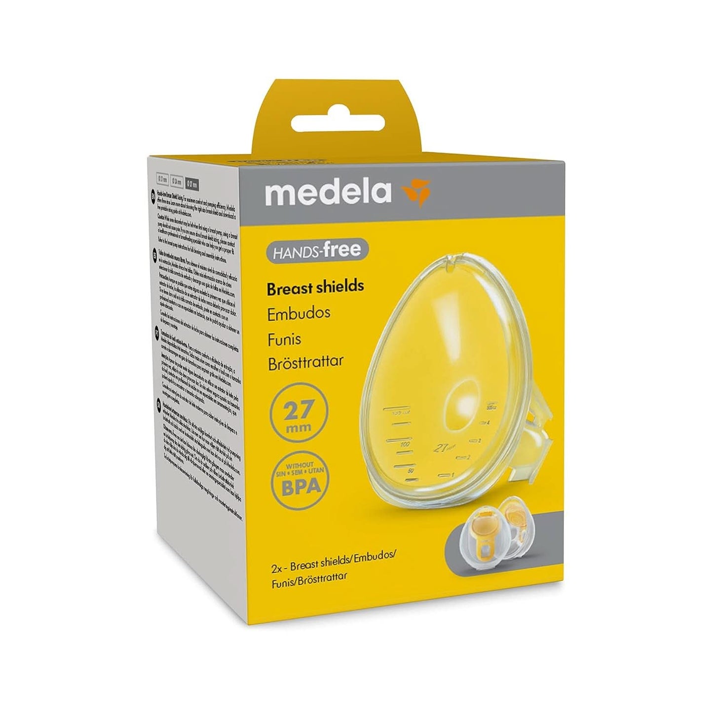 Medela Hands-Free bröstskydd, bröstpumpstillbehör Mat och amningstillbehör Bebe Naty Shop 27 Mm