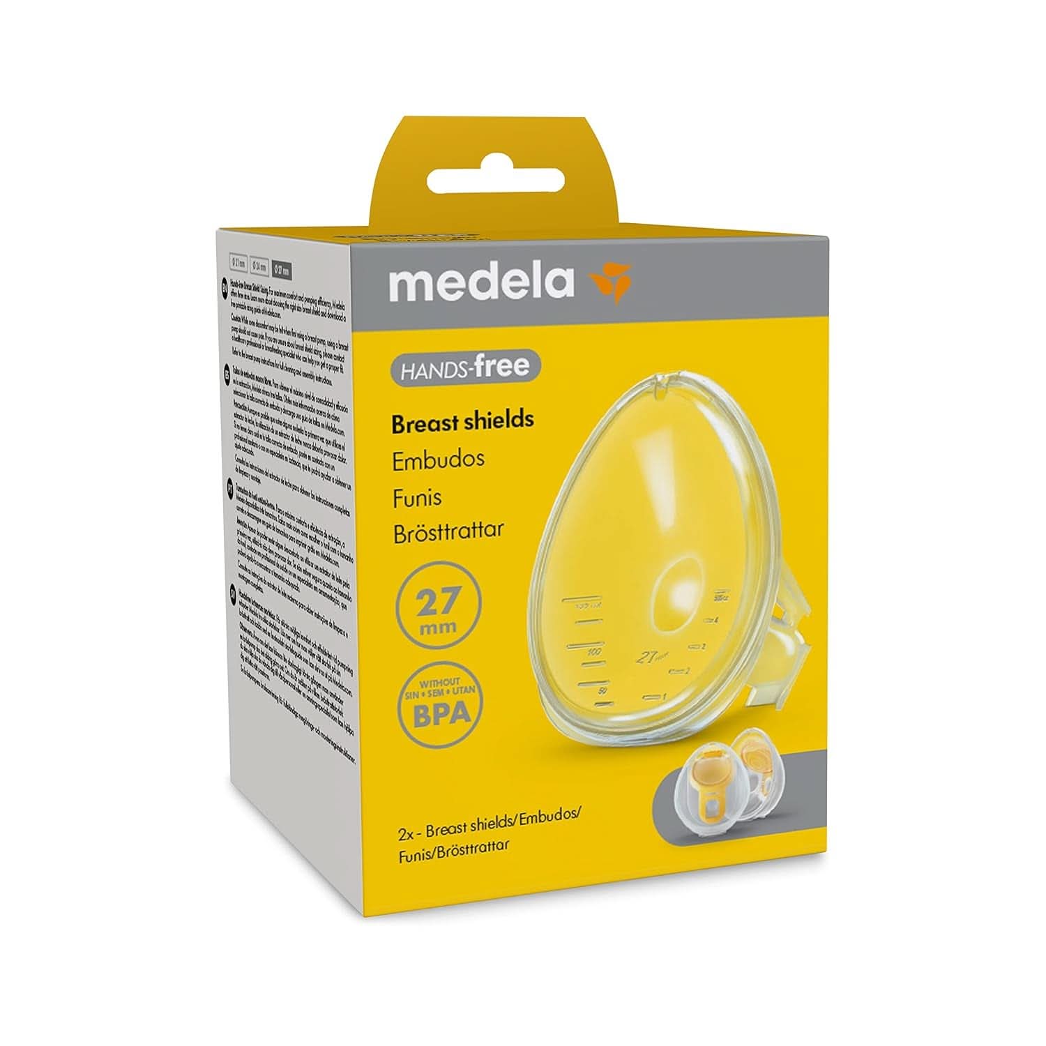 Medela Hands-Free bröstskydd, bröstpumpstillbehör Mat och amningstillbehör Bebe Naty Shop 27 Mm