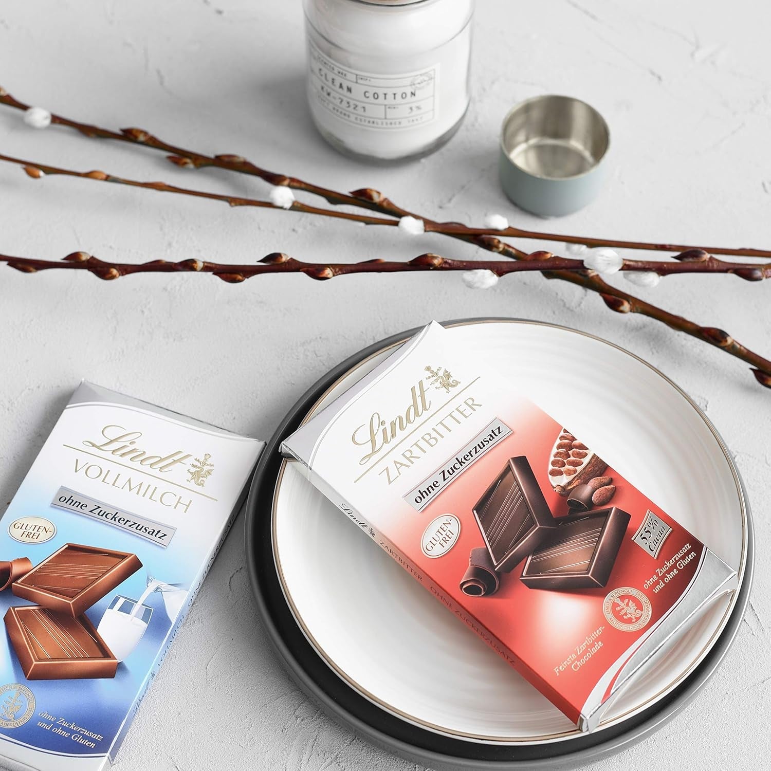 Mörk choklad utan tillsatt socker | Tablett 100g | Den finaste med 55% kakao, glutenfri | Chokladkaka | Chokladpresentset (paket med 4)