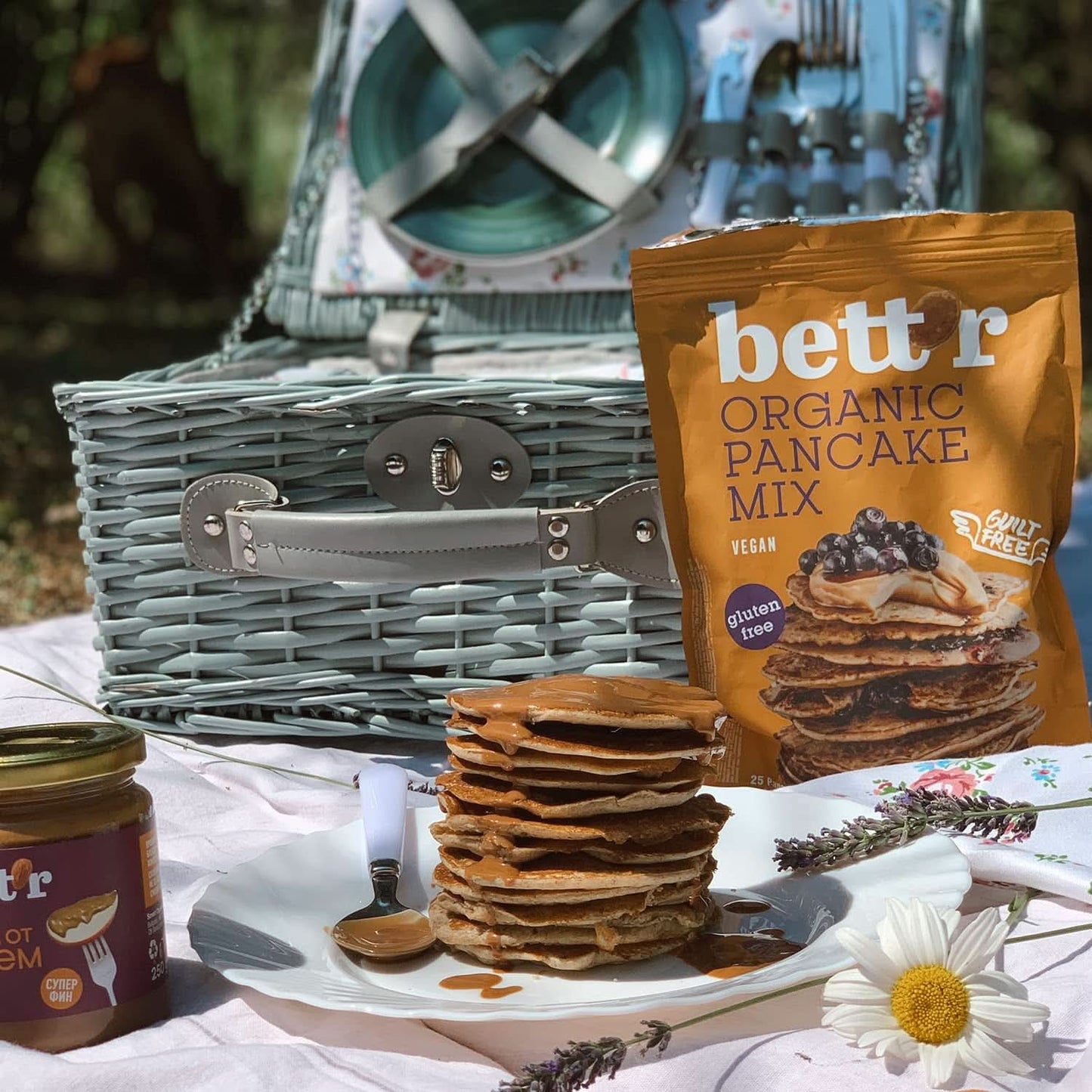 Bett'R Pancake Mix, ekologisk, vegansk och glutenfri bakmix, 6 x 400 gram Kitchen Naty Shop