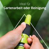 Amig - Spiralslang | Tillverkad av polypropen | Utdragbar upp till 7,5 m | Inkluderar bevattningslans, adapter och 2 skarvar | Pistage grön