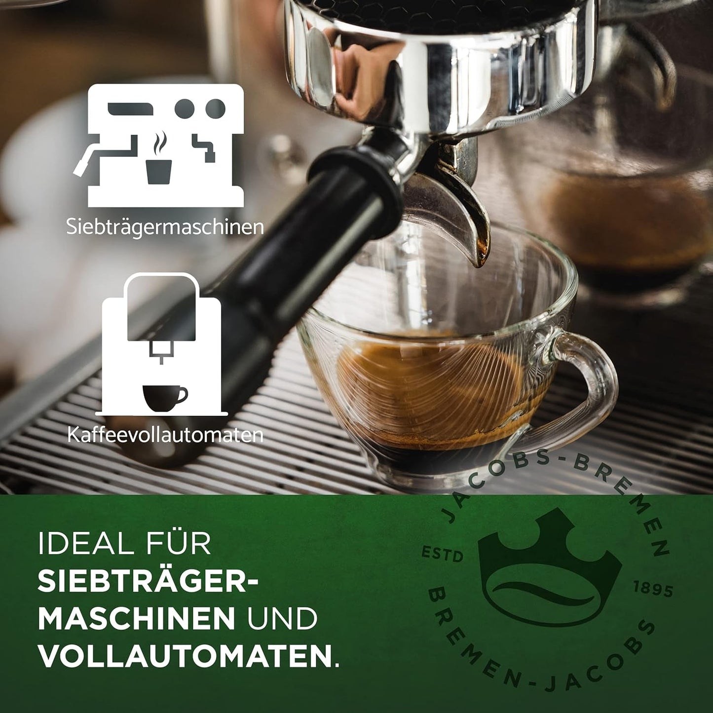 Kaffebönor Jacobs Professional Le Grand Café Crema, intensitet 2/5, hela kaffebönor, 1 kg