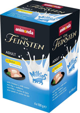 animonda Vom Feinsten Mat för vuxna katter, Nassfutter für ausgewachsene Katzen, mit Chicken + Milchkern, 6 x 100 g