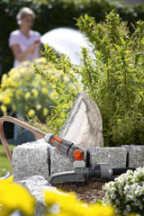 Gardena krananslutning med vattenstopp, vattenuttag: anslutning för vattenplugg (artnummer 8254), vattenuttag (artnummer 8250, 8266), del av rörsystemet (05327-20), grå