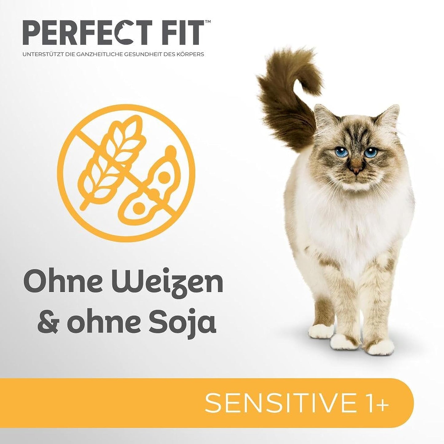 Våtfoder för katter Perfect Fit Sensitive 1+ med kyckling i sås, 12 påsar, 12 x 85g - Premium våtfoder för känsliga katter från 1 år, utan vete och soja, för att stödja matsmältningen