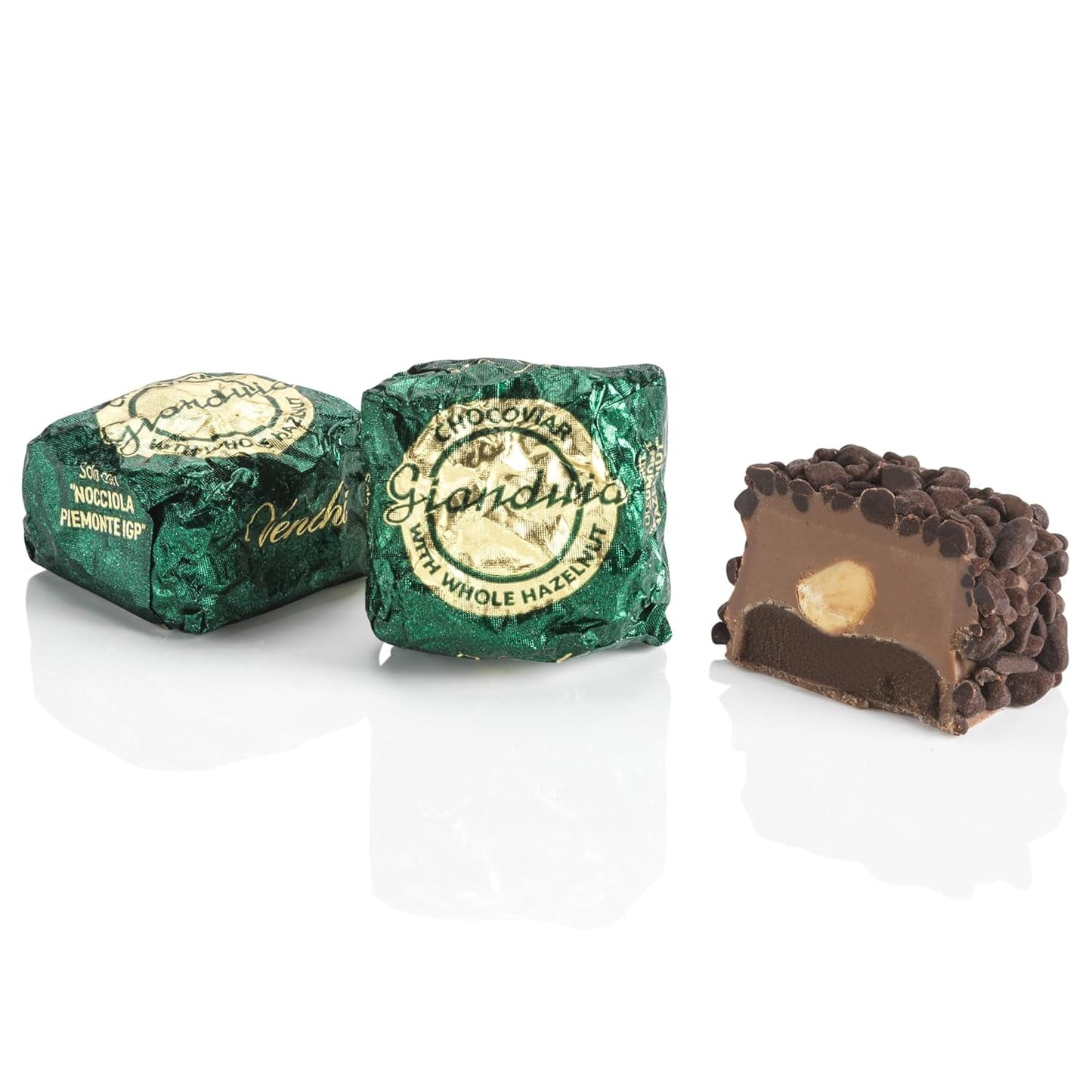 Venchi – Chocoviar Gianduia, praliner i 1 kg påse, Gianduia choklad tillverkad exklusivt med "Piemonte skogshasselnötter", glutenfri, utan konstgjorda färgämnen och utan konserveringsmedel