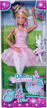 Simba 105733603 - Steffi Love Dancing Ballerina, Steffi som ballerinadocka med djurvän och roterande kjol, lekdocka 29 cm, från 3 år