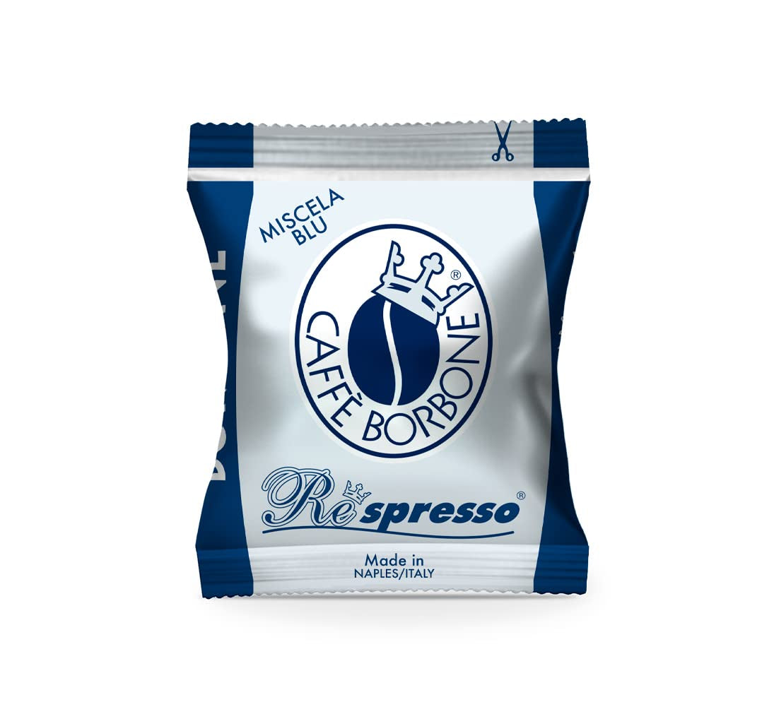 Caffè Borbone Kaffee Kapseln Respresso, Blaue Mischung, 100 stück & Kaffee Kapseln Respresso, Entkofeinierte Dek Mischung - 100 stück - Kompatibel med Häuslichen Kaffeemaschinen Nespresso®*