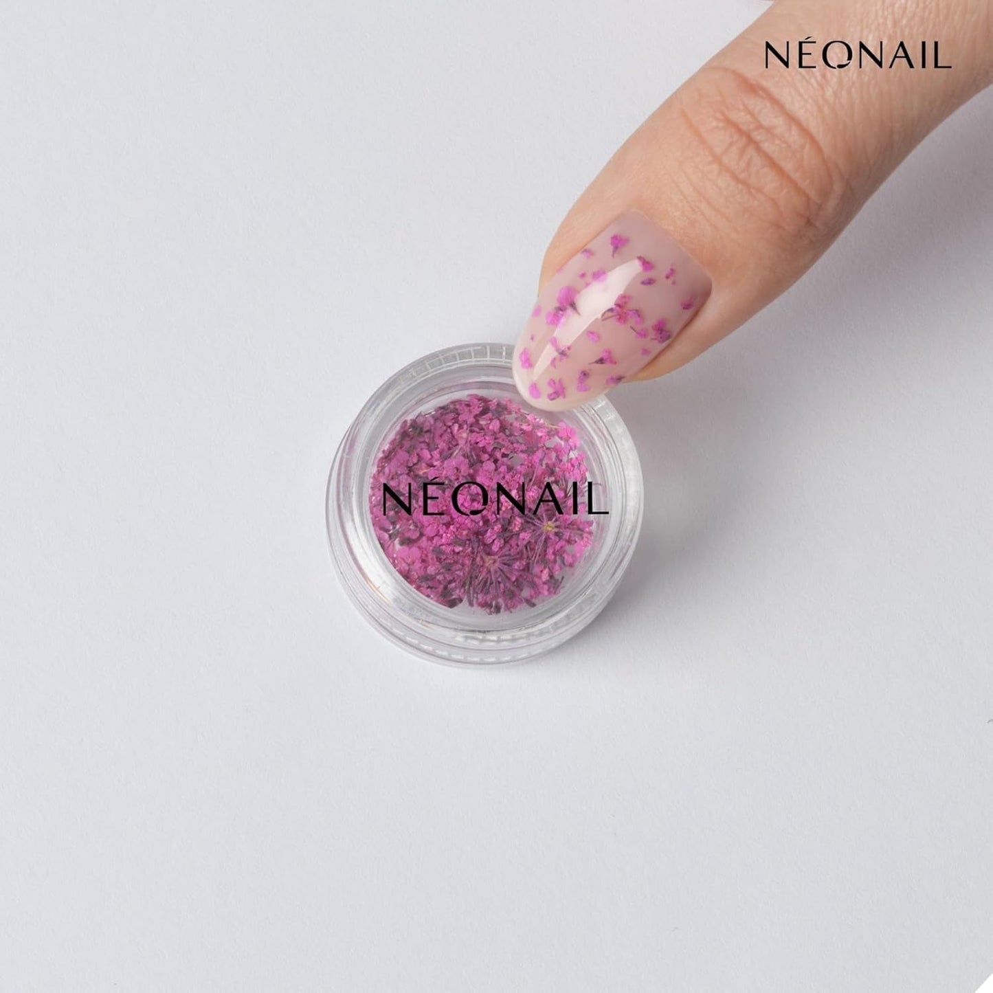 NÉONAIL Nail Art Flowers Set - Trockenblumen - Getrocknete Blumen - Nageldesign Zubehör - Nageldekorationen - Getrocknete Blüten - Nageldekoration - Gelnägel Zubehör - 3 Farben - Rosa, Lila, Orange
