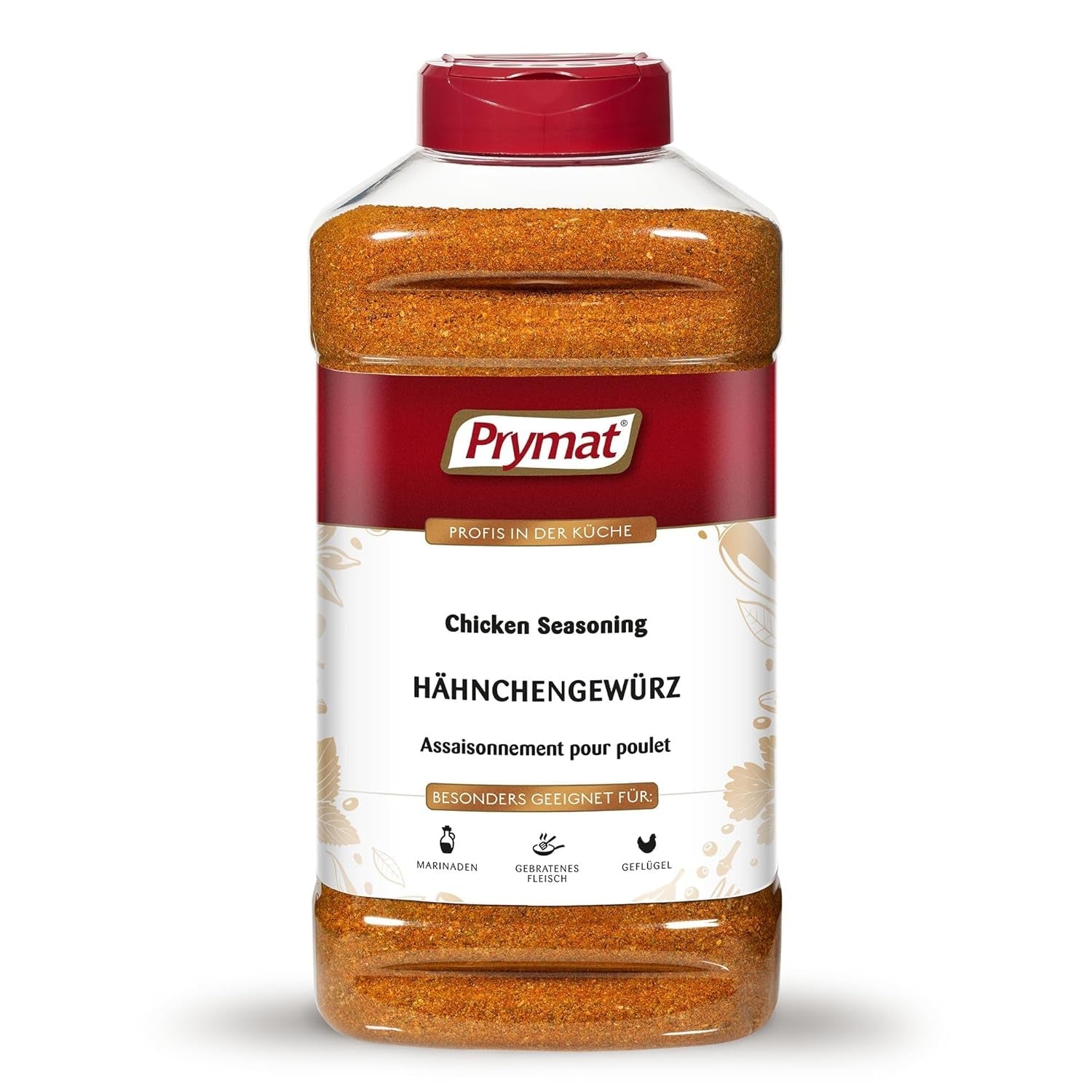 Prymat Hähnchengewürz 1100g, Gewürzmischung für Hhn, Turkiet, Ente, Gans, Grillgewürze, Marinade für Fleisch im Streuer