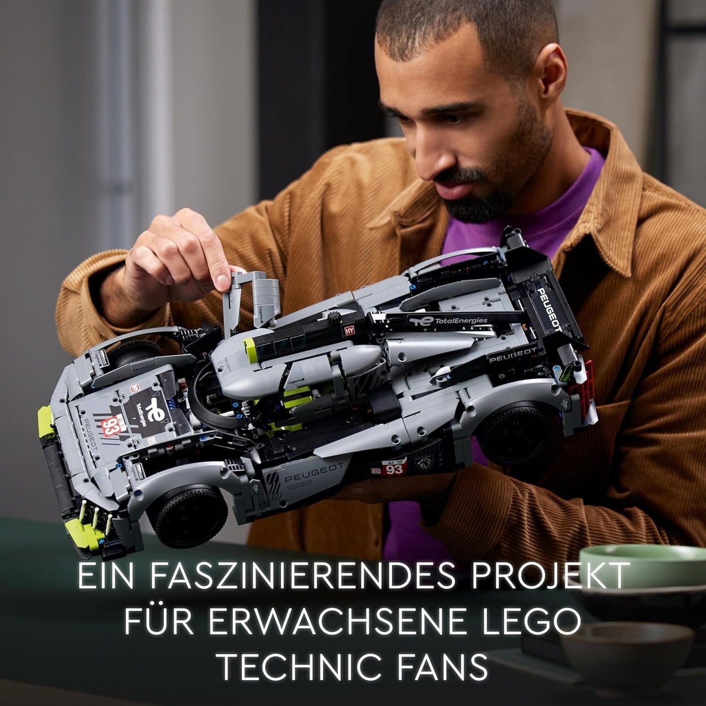LEGO 42156 Technic Peugeot 9X8 24H Le Mans Hybrid Hypercar Legendarisk racerbil Vuxenmodell Kit 1:10 Motorsportbil Samlarobjekt för avancerade spelare Byggsatser Besuche den LEGO-Store