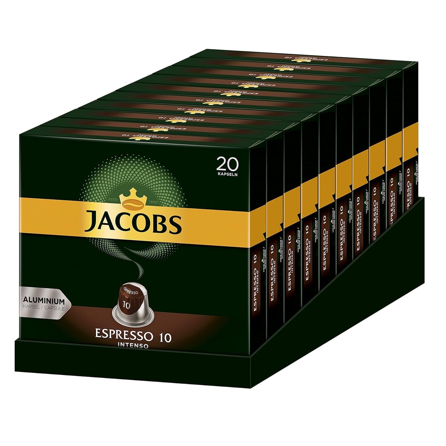 Kaffeekapseln Espresso Ristretto, Intensität 12 av 12, 10 x 20 Getränke & Kaffeekapseln Espresso Intenso, Intensität 10 av 12, 200 Nespresso®* kompatibel Kapseln, 10 x 20 Getränke