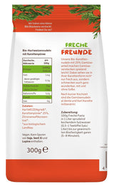Freche Freunde Ekologiska grönsaksnudlar 'morot' 25 % grönsaksinnehåll Vegansk 6-pack (6 x 300 g)