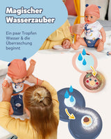 BABY Born Emma i djungelstil - Docka 43 cm lång - 10 funktioner Inklusive accessoarer och klänning i unisexfärger - Fungerar utan batterier - Lämplig för barn från 3 år och uppåt Naty Shop Dolls