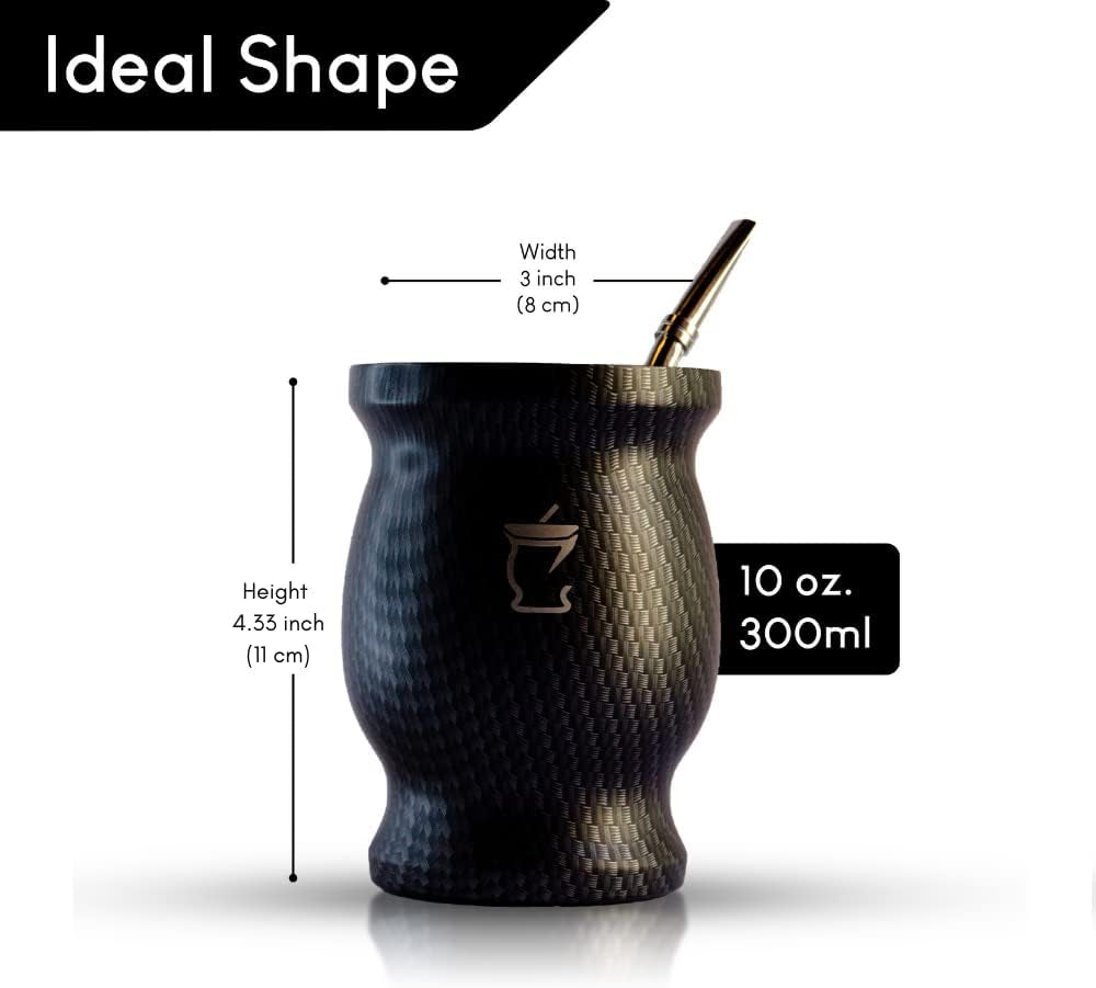 Mate Tea Set - Mate Mugg - Mate and Bombilla Set - Tekoppar - Double Wall Design Mate Mugg - Yerba Mate Mugg Set
