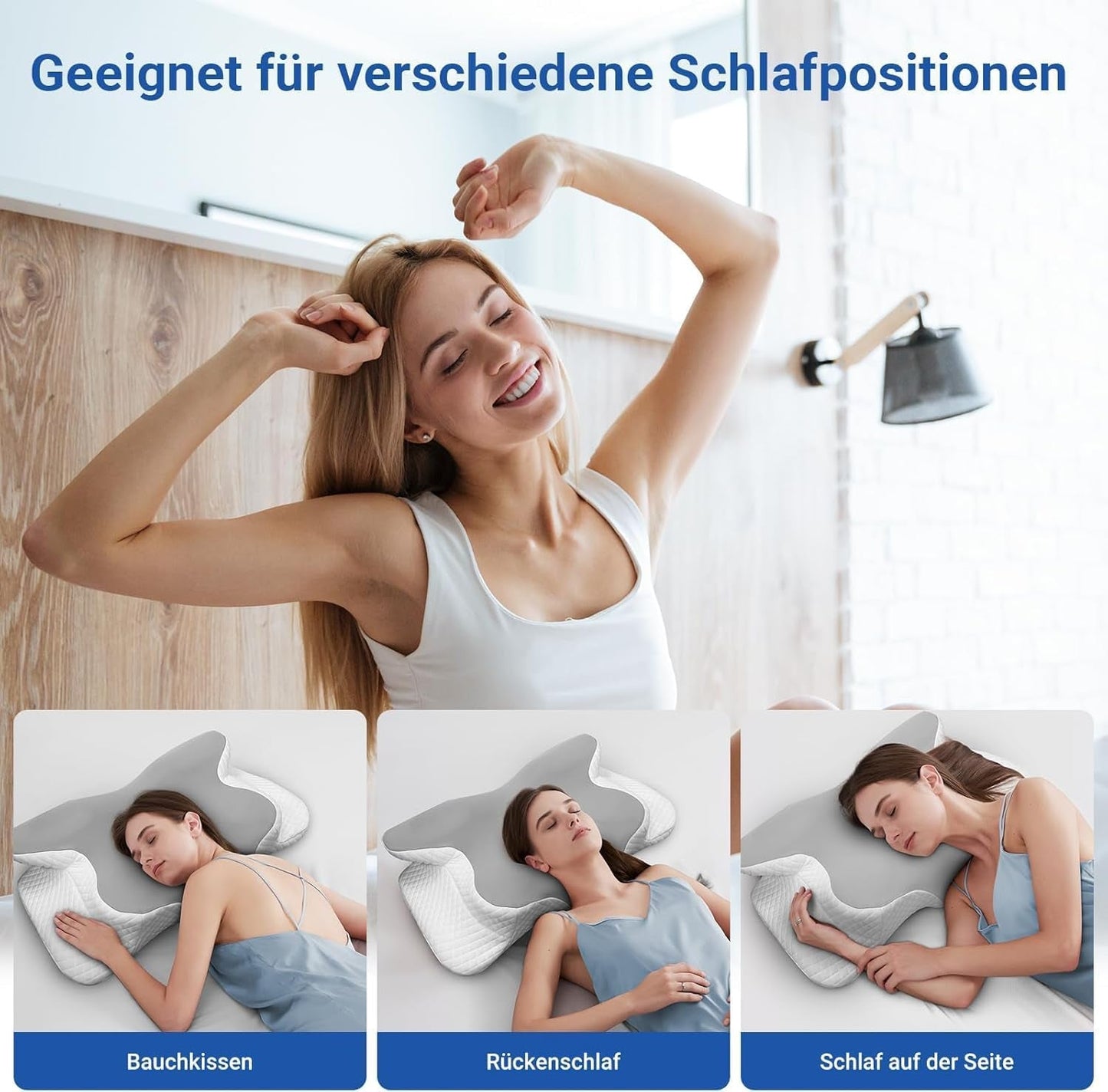 Hothands Memory Foam Kudde Ergonomisk Ortopedisk Kudde Sida Baksida Buken smärtlindring Kudde Förbättra sömnkvaliteten 62X41X13/11Cm cervikala ortopediska kuddar Naty Shop