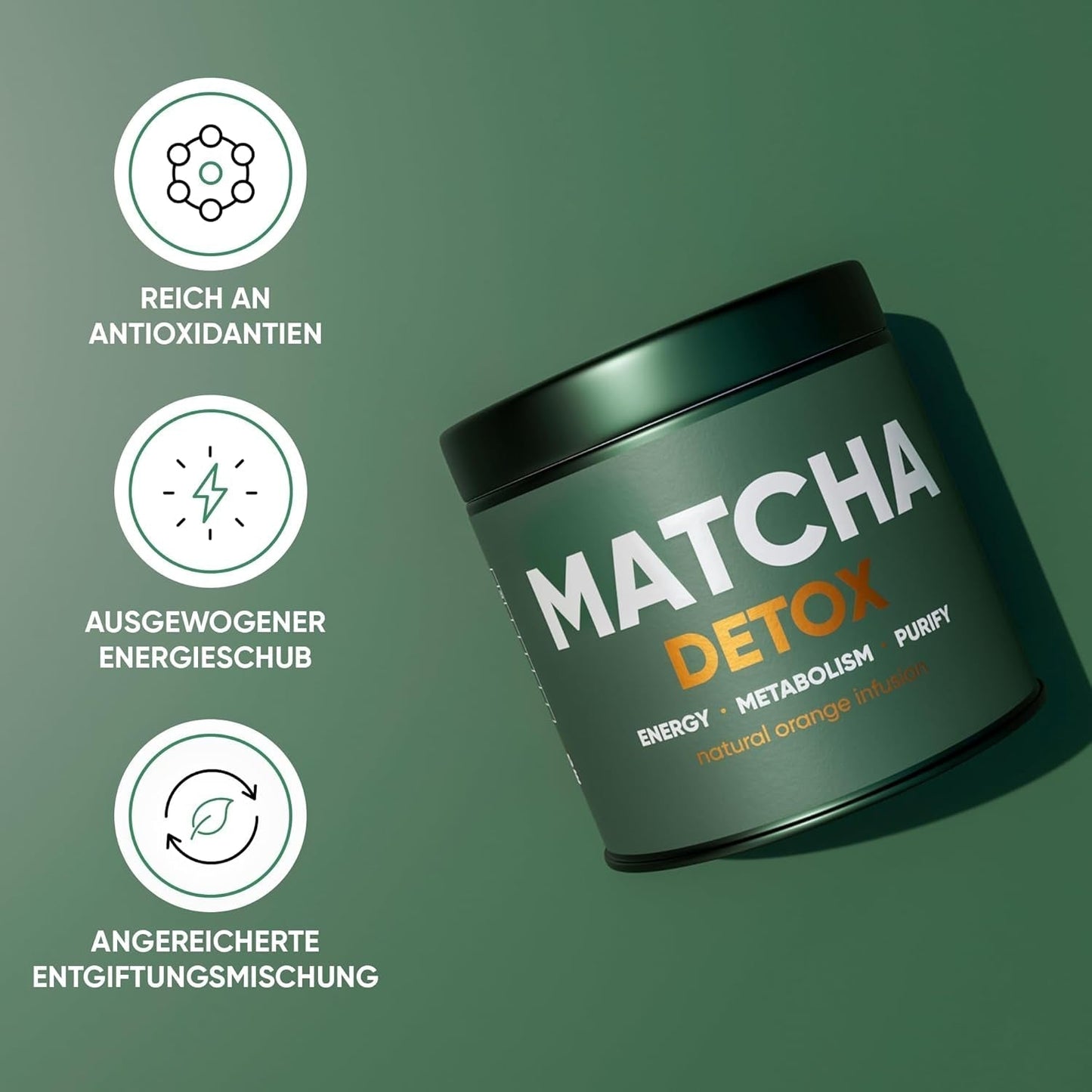 WOW TEA Matcha pulver - fint pulver från Japan med en fräsch smak - perfekt för Matcha te, lattes eller smoothies - inga tillsatser (detox)