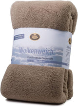 Gözze - Molnmjukt kramfilt, fårskinnsimitation, 100 % polyester (mikrofiber), 150 X 200 Cm - Camel Täcken och täcken Naty Shop Stone