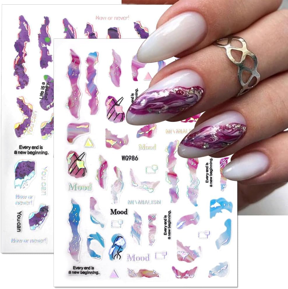 6 färger marmor nagelklistermärken bronzer silver självhäftande klistermärken bloom marmor nagel klistermärken 3D marmor nagel klistermärken design tillbehör nagel konst klistermärken nagel klistermärken set nagel folie
