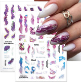 6 färger marmor nagelklistermärken bronzer silver självhäftande klistermärken bloom marmor nagel klistermärken 3D marmor nagel klistermärken design tillbehör nagel konst klistermärken nagel klistermärken set nagel folie