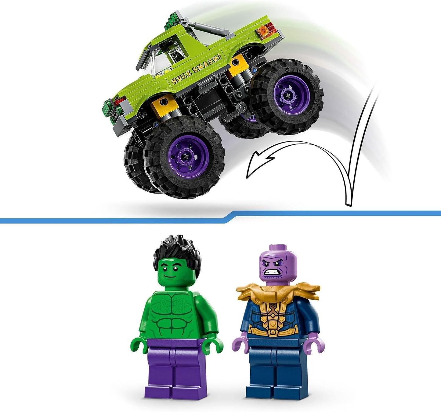 LEGO Ç€ Marvel Hulk Truck Vs. Thanos - Superhjältebyggande leksak - Avengers fordon och minifigurer - Monstertruck för megakul - Present till pojkar och flickor från 7 år - 76312 Byggset Besuche den LEGO-Store