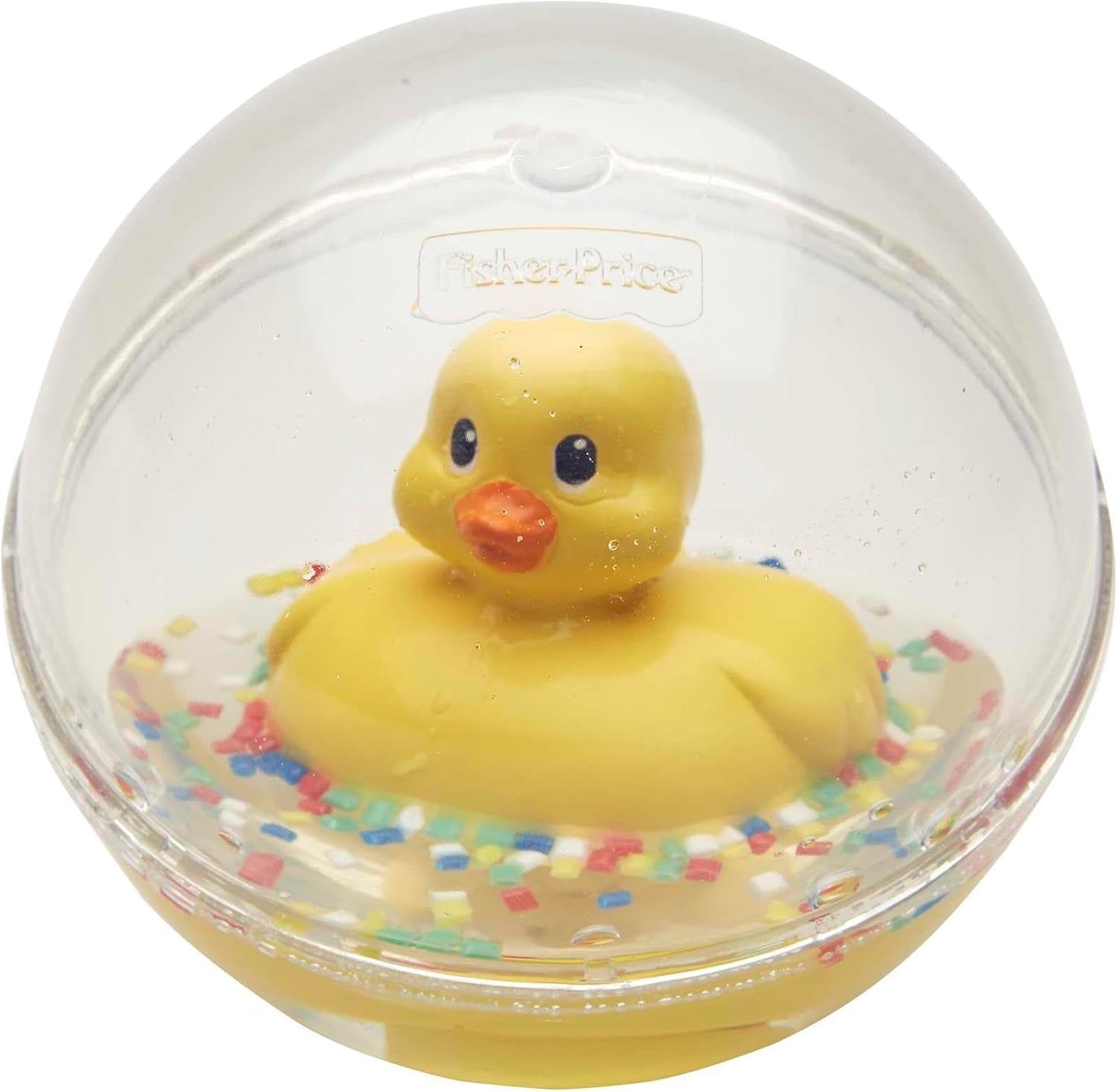 Fisher-Price WaterMates Ducky Ball, rolig anka i konfettiboll, babyleksak, lekboll, badleksak, från 3 månader, 75676 Babyleksaker Naty Shop